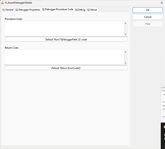 Debugger Procedure Code