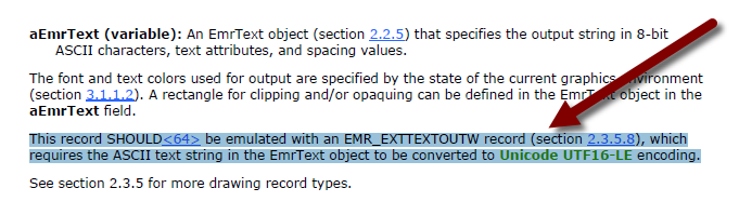 EMR_ExtTextOutA and W