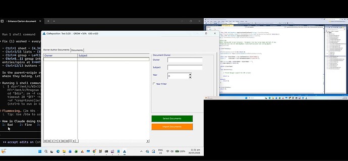 AI Agent ClarionControl Size test resizing