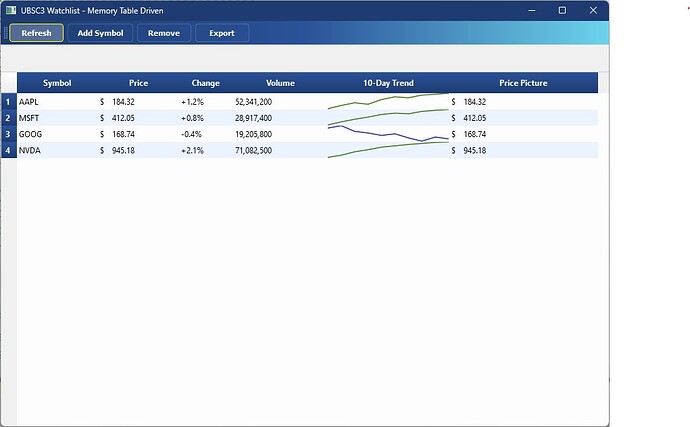 clarion memtable example