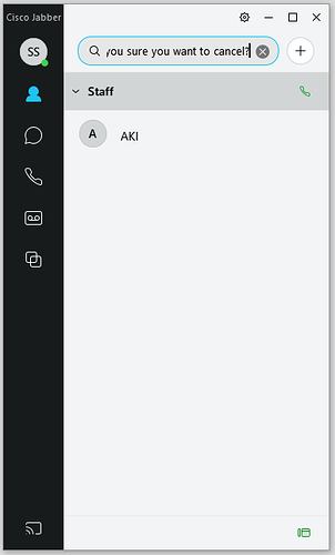 Cisco Jabber - Kwiklook interaction