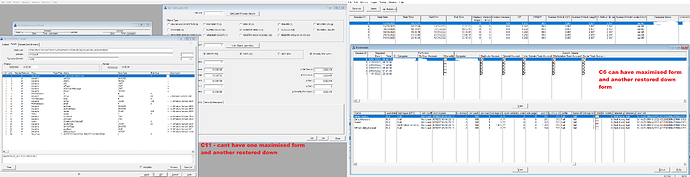 C11 C6 window size differences